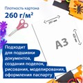 Картон для подшивки документов БОЛЬШОГО ФОРМАТА, А3 немелованный, 100 л., 260 г/м2, BRAUBERG, 297х420 мм, 124876 124876