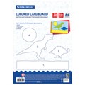 Картон цветной А4 2-сторонний МЕЛОВАННЫЙ, 20 листов, 10 цветов, в папке, BRAUBERG, 200х290 мм, 113554 113554