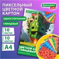 Картон цветной А4 МЕЛОВАННЫЙ, 10 листов, 10 цветов, в папке, BRAUBERG KIDS, M.Craft, 200х290 мм, 116416 116416