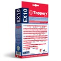 Мешок для пылесоса (пылесборник) синтетический TOPPERR EX10, ELECTROLUX, PHILIPS, AEG, КОМПЛЕКТ 4 шт., 1404 456436