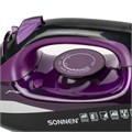 Утюг SONNEN SI-270, 2600 Вт, керамическое покрытие, антикапля, антинакипь, черный/фиолетовый, 455280 455280