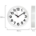 Часы настенные TROYKATIME (TROYKA) 78771783, круг, белые, белая рамка, 30,5х30,5х3,5 см 455739