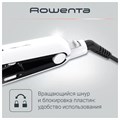 Выпрямитель для волос ROWENTA Optiliss SF3210F0, 10 режимов нагрева 130-230 °С, керамика, белый, 1830007885 456482
