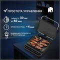 Электрогриль VIXTER ECG-1212, 2000 Вт, съемные панели, регулировка температуры, серебро/черный 456705