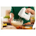 Миксер PHILIPS HR3705/00, 300 Вт, 5 скоростей, 2 венчика, 2 крюка для теста, белый 456936