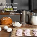 Миксер ручной VIXTER VHM-5300, 700 Вт, 5 скоростей, 2 венчика, 2 крюка для теста, графит 456708