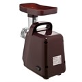 Мясорубка BRAYER BR1601, 1300 Вт, производительность 1,5 кг/мин, металлический шнек, реверс, пластик, коричневая/серебро 456093