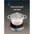 Настольная индукционная плита BQ (БИ-КЬЮ) HP121SS, 2400 Вт, 6 программ, электронное управление, серая, 86189881 457509