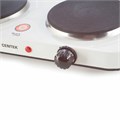 Настольная электрическая плита CENTEK CT-1507, 2000 Вт, 2 конфорки, 5 режимов нагрева, белая 457591