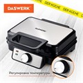 Электровафельница антипригарная для венских и бельгийских вафель, 2 вафли, 1200 Вт, DASWERK, WM-6, 455653 455653