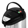 Термопот SONNEN TP-28, 3 л, 900 Вт, 1 температурный режим, ручной насос, сталь, черный/серебро, 456712 456712