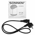 Термопот SONNEN TP-28, 3 л, 900 Вт, 1 температурный режим, ручной насос, сталь, черный/серебро, 456712 456712