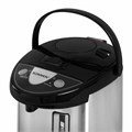 Термопот SONNEN TP-50, 5 л, 900 Вт, 1 температурный режим, 3 режима подачи воды, сталь, белый/серебро, 456711 456711