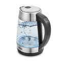 Чайник KITFORT КТ-6107, 1,7 л, 2200 Вт, закрытый нагревательный элемент, ТЕРМОРЕГУЛЯТОР, стекло, черный 455991