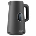 Чайник KITFORT КТ-6115-2, 1,5 л, 1800 Вт, закрытый нагревательный элемент, ТЕРМОРЕГУЛЯТОР, двойные стенки, серый 455996