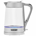 Чайник POLARIS PWK 1715 CGL, 1,7 л, 1850-2200 Вт, закрытый нагревательный элемент, стекло, белый, 54125, PWK 1715 CGL w 456760