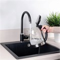 Чайник SCARLETT SC-EK27G10, 1,7 л, 1800 Вт, закрытый нагревательный элемент, стекло, черный 457206