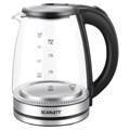 Чайник SCARLETT SC-EK27G103, 1,8 л, 1800 Вт, закрытый нагревательный элемент, стекло, черный 458304 - фото 292649