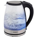 Чайник SCARLETT SC-EK27G35, 1,8 л, 1800 Вт, закрытый нагревательный элемент, стекло, стальной 457214 - фото 292691