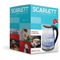 Чайник SCARLETT SC-EK27G35, 1,8 л, 1800 Вт, закрытый нагревательный элемент, стекло, стальной 457214