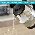 Чайник SCARLETT SC-EK27G90, 1,7 л, 1800 Вт, закрытый нагревательный элемент, стекло, черный 457212