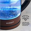 Чайник SCARLETT SC-EK27G98, 1,7 л, 2200 Вт, закрытый нагревательный элемент, стекло, коричневый 455918