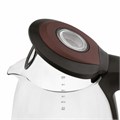 Чайник SCARLETT SC-EK27G98, 1,7 л, 2200 Вт, закрытый нагревательный элемент, стекло, коричневый 455918