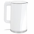 Чайник электрический с двойными стенками SONNEN KT-8718W, 1,7 л, 2200 Вт, белый, 454685 454685
