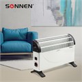 Обогреватель-конвектор SONNEN Y-02S, 1500 Вт, 3 режима работы, белый/черный, 453494 453494