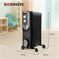 Обогреватель масляный SONNEN DFN-07BL, 1500 Вт, 7 секций, черный, 455310 455310