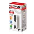 Обогреватель масляный SONNEN DFS-05, 1000 Вт, 5 секций, белый, 453497 453497