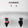 Кулер водонагреватель БЕЗ ОХЛАЖДЕНИЯ, SONNEN TSH-02T, настольный, 2 крана, белый, 455412 455412