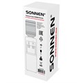 Кулер для воды SONNEN FSE-02A, напольный, НАГРЕВ/ОХЛАЖДЕНИЕ ЭЛЕКТРОННОЕ, 2 крана, белый, 455421 455421