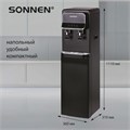 Кулер для воды SONNEN FSE-02WB, напольный, нагрев/охлаждение, НИЖНЯЯ ЗАГРУЗКА, 2 крана, черный, 456169 456169