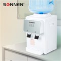 Кулер для воды SONNEN TSE-02WP, настольный, НАГРЕВ/ОХЛАЖДЕНИЕ ЭЛЕКТРОННОЕ, 2 крана, белый, 455622 455622