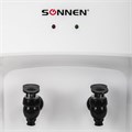 Кулер-водораздатчик БЕЗ НАГРЕВА И ОХЛАЖДЕНИЯ, SONNEN TS-01WT, настольный, 2 крана, белый, 455411 455411