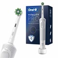 Зубная щетка электрическая ORAL-B (Орал-би) Vitality Pro, БЕЛАЯ, 1 насадка, 80367659 608717
