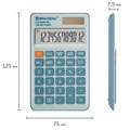 Калькулятор карманный BRAUBERG CX-102C-BL (76x126 мм), 12 разрядов, двойное питание, ГОЛУБОЙ, 272649 272649