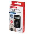 Калькулятор карманный со шнурком BRAUBERG DC-109-BK (61x110 мм), 8 разрядов, ЧЕРНЫЙ, 272642 272642