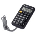 Калькулятор карманный со шнурком BRAUBERG DC-109-BK (61x110 мм), 8 разрядов, ЧЕРНЫЙ, 272642 272642