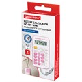 Калькулятор карманный со шнурком BRAUBERG DC-109-WPK (61x110 мм), 8 разрядов, БЕЛЫЙ/РОЗОВЫЙ, 272646 272646