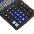 Калькулятор настольный BRAUBERG EXTRA-12-BKBU (206x155 мм), 12 разрядов, двойное питание, ЧЕРНО-СИНИЙ, 250472 250472