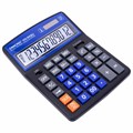 Калькулятор настольный ОФИСМАГ 555-BKBU (206x155 мм), 12 разрядов, двойное питание, ЧЕРНО-СИНИЙ, 271927 271927