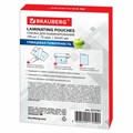 Пленки-заготовки для ламинирования МАЛОГО ФОРМАТА (65х95 мм), КОМПЛЕКТ 100 штук, 75 мкм, BRAUBERG, 531791 531791