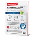 Пленки-заготовки для ламинирования МАЛОГО ФОРМАТА, А5, КОМПЛЕКТ 100 шт., 100 мкм, BRAUBERG, 530805 530805