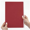 Обложки картонные для переплета, А4, КОМПЛЕКТ 100 шт., тиснение под кожу, 230 г/м2, красные, BRAUBERG, 530948 530948