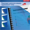 Обложки пластиковые для переплета, А4, КОМПЛЕКТ 100 шт., 200 мкм, прозрачно-синие, BRAUBERG, 530830 530830